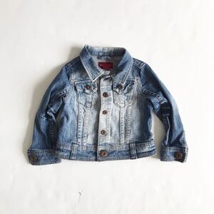 H&M distressed washed out denim jacket EUC 1.5-2Y